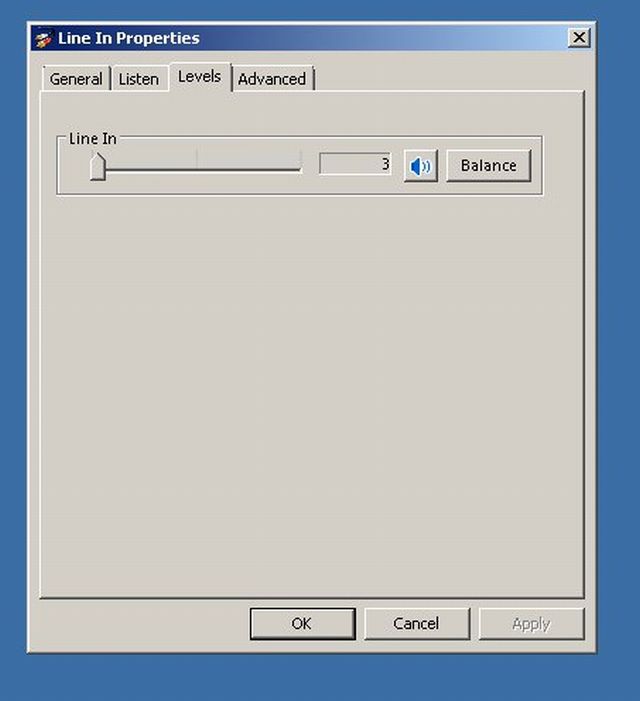 Level control for Line In device