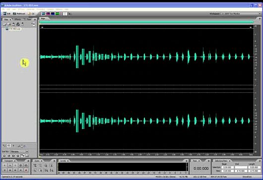 Mic sensitivity test tone in Adobe Audition 3